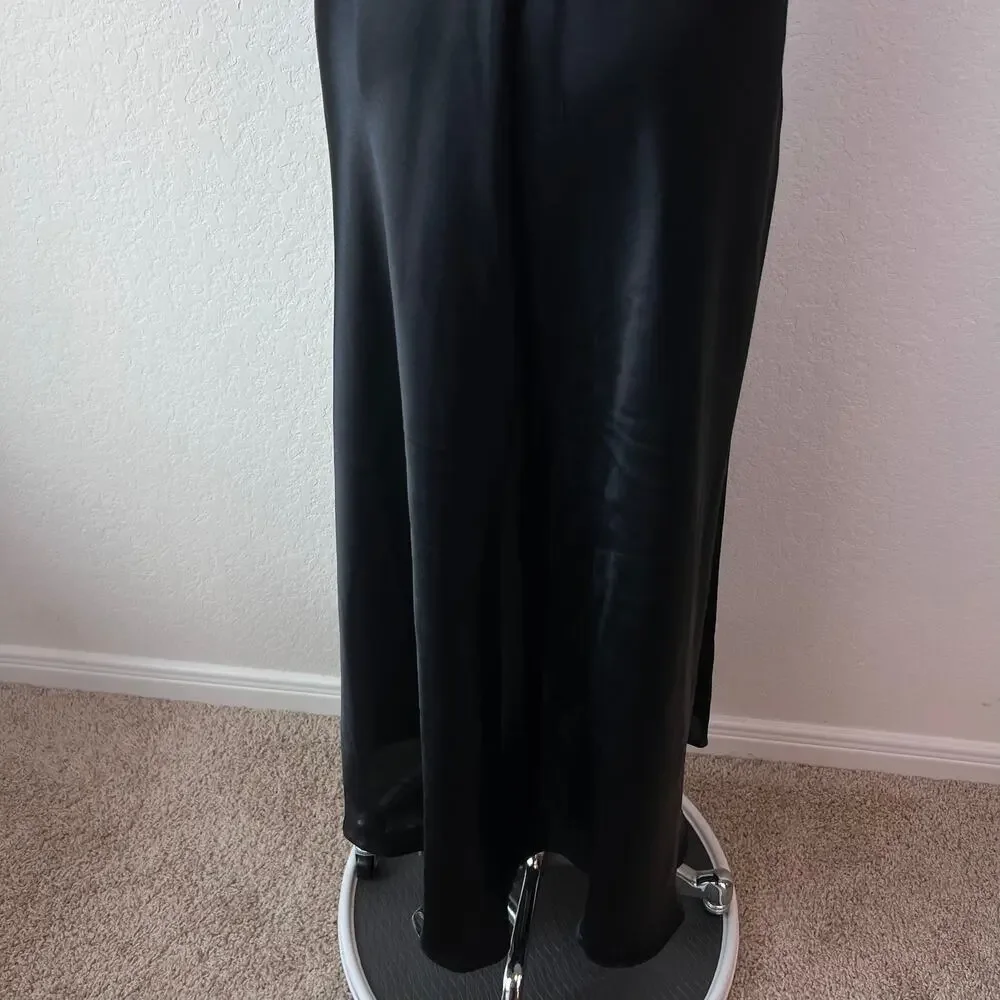 Victoria's Secret Very Sexy Midi Maxi Long Slip Dress Black Mesh Nightgown Large - Picture 7 of 13